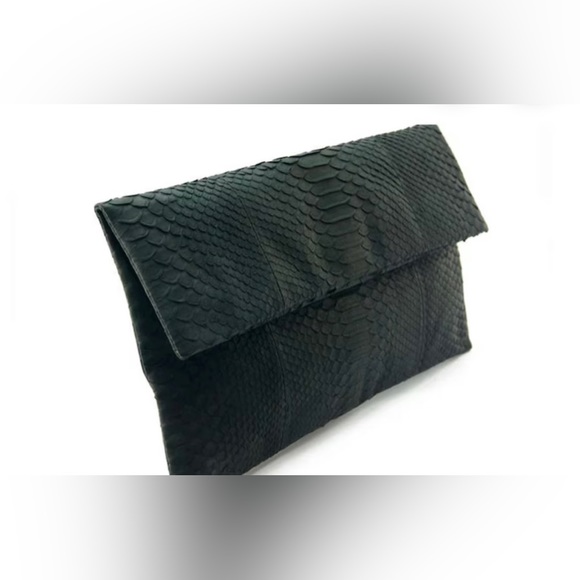 PARKER & HYDE phyton skin clutch perfect like new - Picture 2 of 6